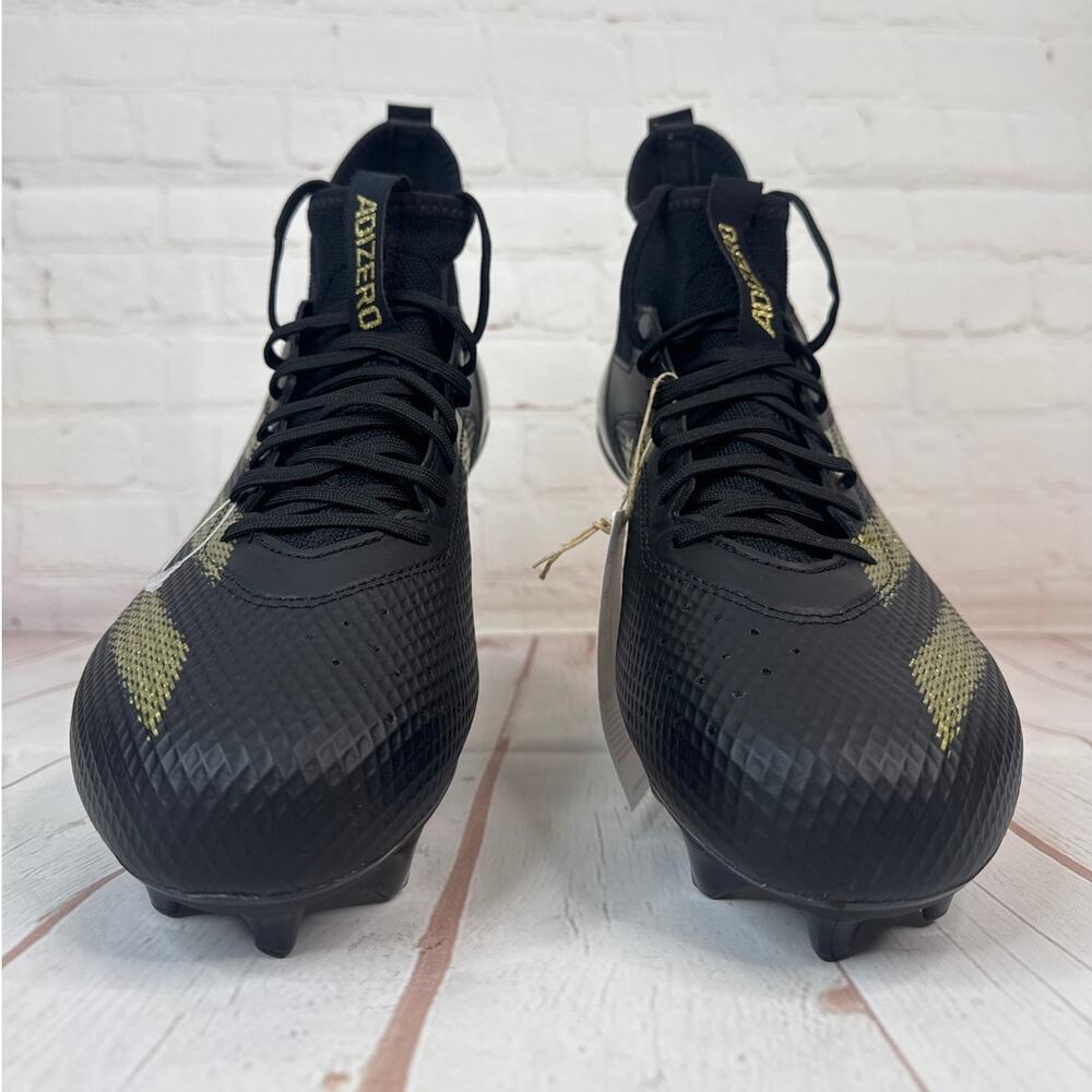 Adidas Adizero Impact Black Gold Football Cleats Mens Size 11 (IF2486) - Picture 5 of 10